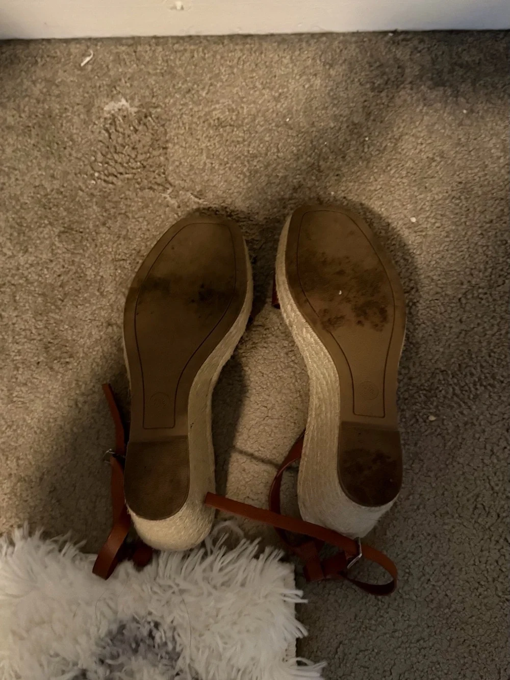 A New Day Women’s Tan Wedge Sandals with Ankle Strap